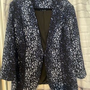 NWOT Belle by Kim Gravel leopard print blazer